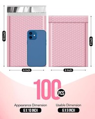 GSSUSA Bubble Mailers 6×10 Inches 100 Pack Size 6×9” Bubble Mailer Envelop