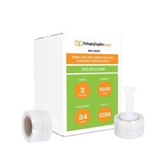 Pre Stretch Narrow Banding Cast Stretch Wrap 3″ x 1000 Ft Shrink Film 1296 Rolls