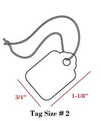 Blank White Merchandise Price Tags String Strung Jewelry Garage Sale Hang Tag
