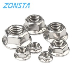 Hexagon Flange Lock Nut DIN6923 M3 M4 M5 M6 M8 M10 M12 M16 M20 304 Stainless