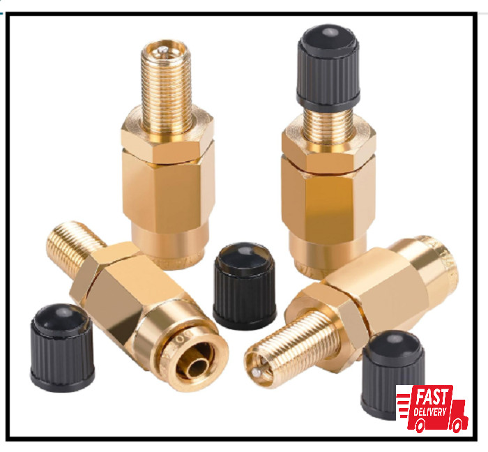 Cheemuii 4 PCS 1/4″ Inflation Schrader Valve with Push to Connect for 1/4″ OD Ai