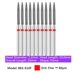 Vakker Dental Flame FG Diamond Burs 863-012F Fine 10/pk