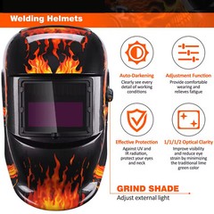 2Pack Auto Darkening Welding Helmet True Color Solar Powered Welding Mask