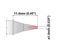 Thermaltronics K75CH010 Chisel Soldering Tip, 30 deg. 1.00mm (0.04in)