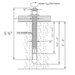 3/4 In. X 5-1/2 In. Zinc-Plated Steel Hex Nut-Head Concrete Wedge Anchors (10-Pa