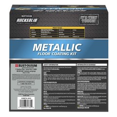 RockSolid Metallic Floor Coating Kit, Gun Metal, High Gloss, 80 Oz – 299743