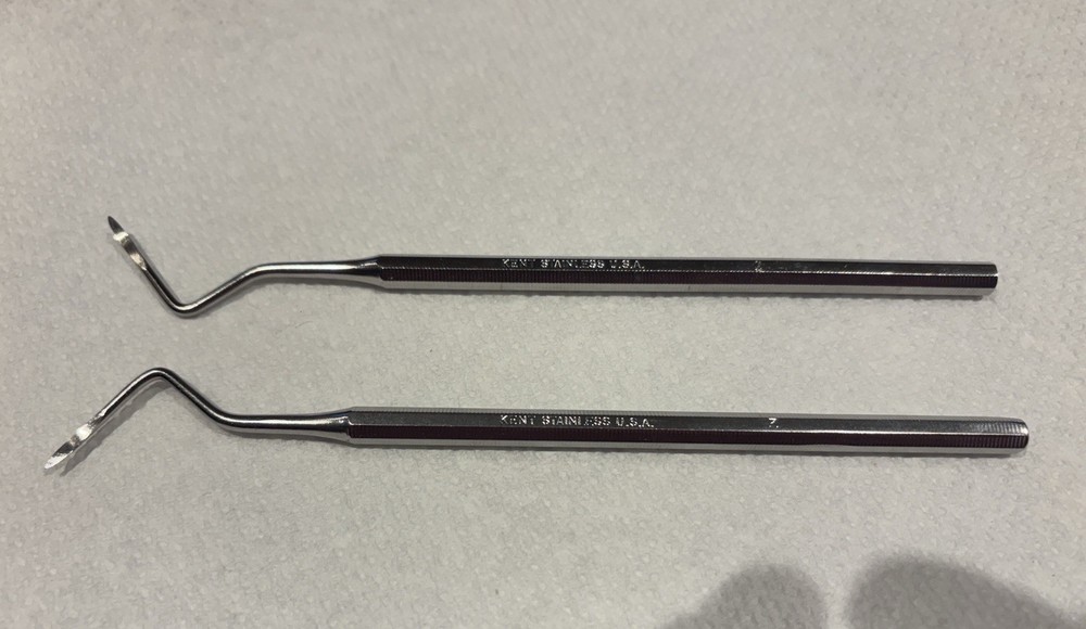 Dental Surgical Elevator #2 and #3 Heidbrink Root Tip Picks Pair USA