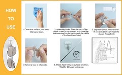 25 Small Hooks +30 Removable Strips, Clear Wire Hanger Hooks, Damage-Free Uti…