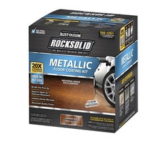 RockSolid Metallic Floor Coating Kit, Copper Pot, High Gloss, 80 Oz – 286894
