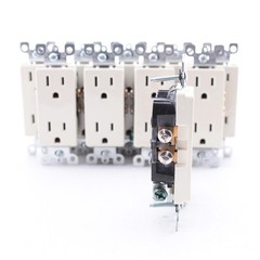 Leviton 5325-A Almond Decora 15A Receptacle Duplex Wall Power Outlet 5-15R 10pcs