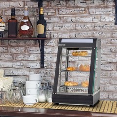 ROVSUN Commercial 3 Tiers 15″ Heat Food Pizza Warmer Display Show Case w/Bulb