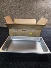 (QTY 6) HUBERT Full Size Pan 2 1/2″ Steam Table Pan 24 Gauge Stainless Steel
