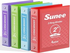 Versatile 2″ Classic 4-Color Binder Pack for Office, School & Home Use