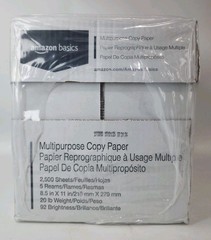 Amazon Basics Copy Printer Paper 20 lb 8.5 x 11 – 5 Reams (2,500 Sheets)