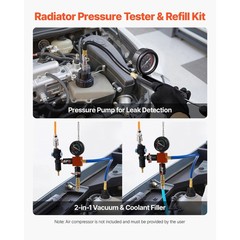 47Pc Radiator Coolant Pressure Vacuum Tester Refill Kit Universal Fit Tool