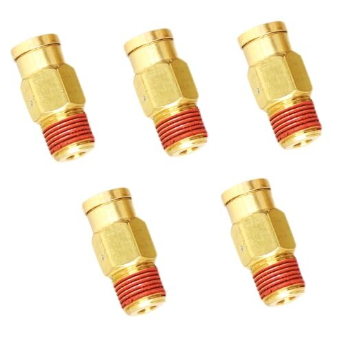 Push to Connect Fittings 1/4″ Tube OD x 1/8″ NPT Male Brass DOT Air Fittings