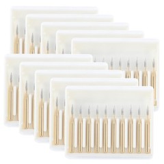 10pc FG7901 Dental Tungsten Carbide Gold Burs Polishing For High Speed Handpiece