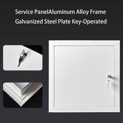 Steel Access Panel Door, Lockable Reinforced Metal Construction with Keys, Dr…