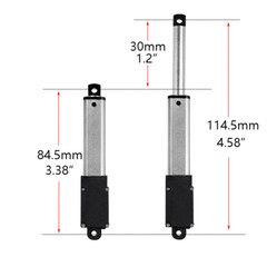 12V Electric Micro Linear Actuator 1.2″ 2″ 3″ 4″ Stroke Fast Speed Up To 6inch/s