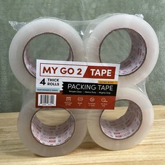 My Go 2 Tape Performance Grade 3″ Extra Wide 2.7 Mil 110-Yard Packing 4 Roll Pac