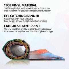 Anley Custom Vinyl Banner – 13oz Heavy Duty Vinyl Sign – Personalized Banner