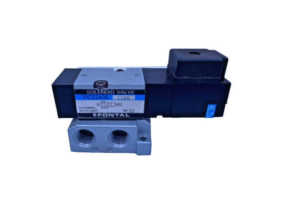 FONTAL PCS-2406 110G 5/2-Way 1/4″ Pneumatic Directional Valve AC100/110 Volts