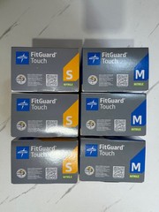 6x MEDLINE FitGuard Touch Nitrile Exam Gloves, Size-S & M, 300/Box Total 1800