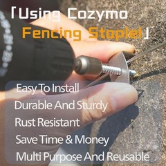 Effortless Fence Staples: 200 Pcs Reusable 1.6 Inch Steel Screws with Hex Socket