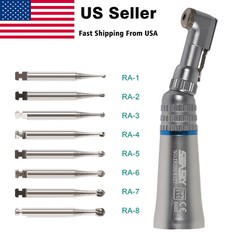 5pcs Dental Round Carbide Burs RA 1-8/ Latch Type Contra Angle Handpiece