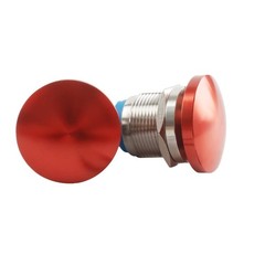 ZEFOXETO 2 Pcs Mushroom Head Push Button Switch, Momentary Waterproof IP65 Me…