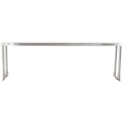 12″W x 60″D x 19″H Stainless Steel Single Deck Overshelf For Work Prep Tables