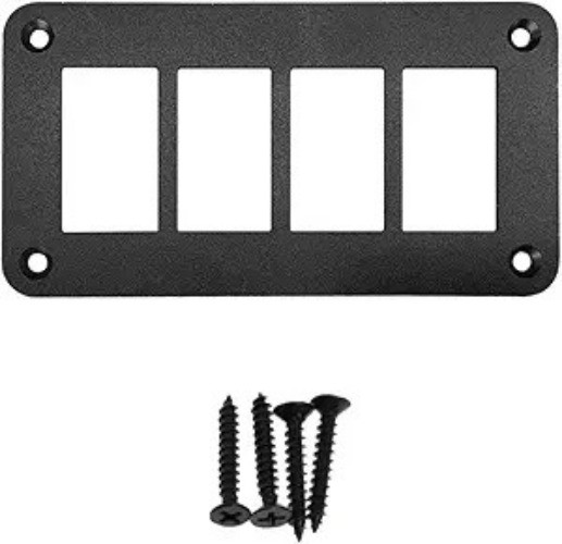 4 Hole Waterproof Rocker Switch Panel with Aluminium Housing Brac Size: 4 Hole
