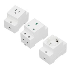 AC DIN Rail Power Socket Built in Protective Contact Easy Installation for Home