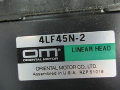 ORIENTAL MOTOR AC MAGNETIC BRAKE MOTOR 4IK25GN-SWM W/ GEAR REDUCER 4LF45N-2