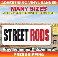 STREET RODS Advertising Banner Vinyl Sign Fishing Tackle Bait Shop