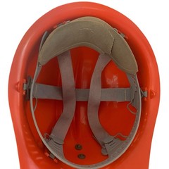 Vtg US Navy Officer E D Bullard Co Orange Hard Hat Adjustable USA