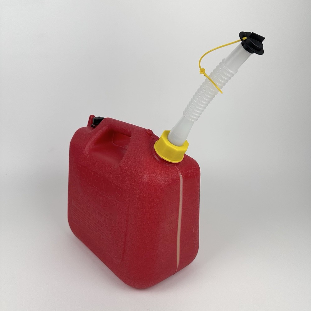 Rare Wedco 2.5 Gallon W220 Red Plastic Gas Can W/ Built-in Sight Glass New Spout