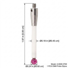 2 Pack CMM Probe Stylus FOR Renishaw A-5000-3709 50mm Ceramic Stem 6mm Ball