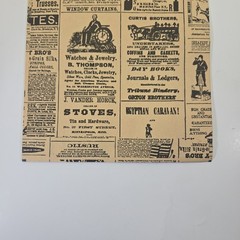 50 Qty. 6.5″ x 9.5″ Newsprint Vintage Catalog Design Paper Shopping Bags