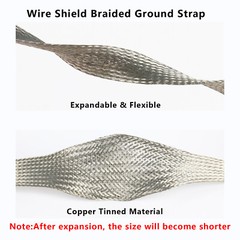 EMI RFI ESD Shielding Wire Sheathing Cable Sleeve Metal Mesh 5’&20′ Length Lot