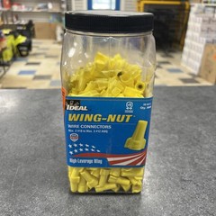 IDEAL Wing-Nut Wire Connector, 451 Yellow, Jar of 500 ( Qty 500 )