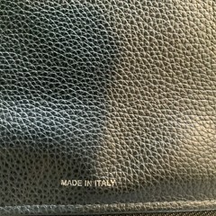 Pineider Black Leather Italy iPad Folder Zip Around Holder