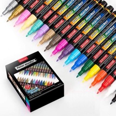 ZEYAR Acrylic Paint Pens, Water based Extra Fine Point, 32 vibrant colors, Opaqu
