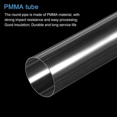 Acrylic Pipe Clear Round Tube 175mm ID 180mm OD 18″ for Lamps and Lanterns