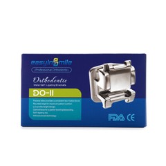 EASYINSMILE Orthodontic Self-ligating Bracket MBT 022 345 w/hook 10x Metal Brace