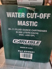 25pack Carlisle Water Cut-Off Mastic