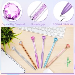 6 Diamond 1 Count (Pack of 12), Blue,Purple,Rose Gold,Rose Pink,Silver,White