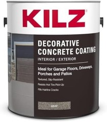 Slip Resistant Gray Concrete Paint, Interior/Exterior, 1 Gal=