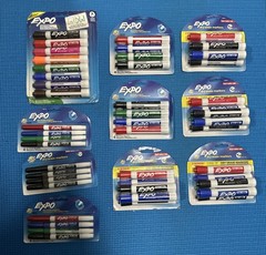 EXPO Assorted COLOR , Low Odor Dry Erase Markers Chisel Tip New (lot of 52)