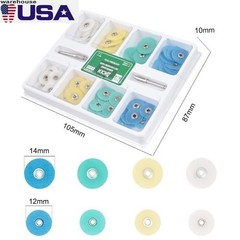 80pcs Dental Composite Finishing Polishing Discs Φ12/14mm assorted kit + Mandrel